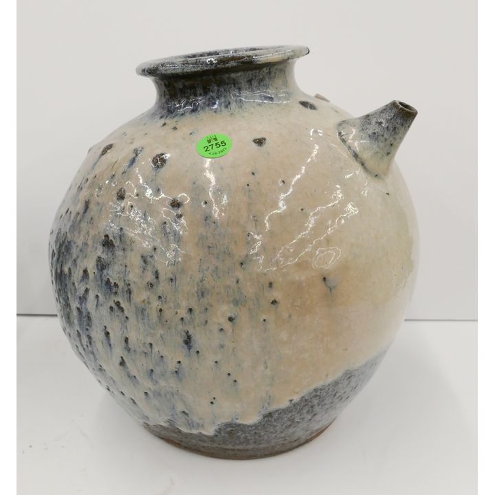 Antique Japanese Karatsu or Shodai Ware Pottery Ewer- 10''