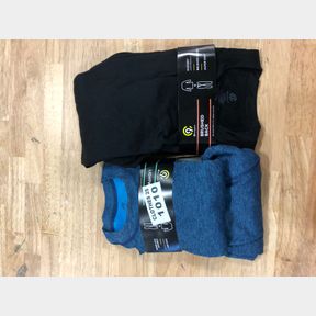(3) BOYS' LIGHTWEIGHT THERMAL UNDERWEAR SET - C9 CHAMPION BLUE AND BLACK SZ LG