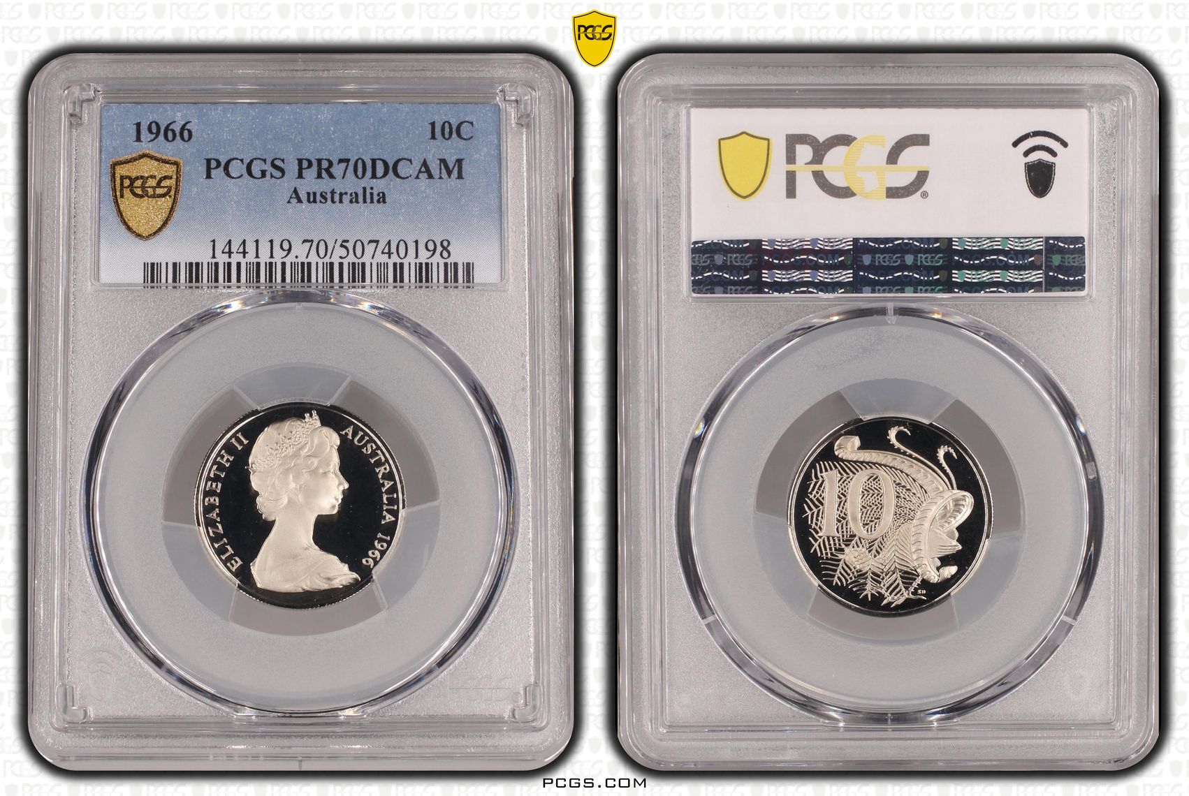 Pop 17/0, Ten Cent, 1966, Pcgs Pr70dcam
