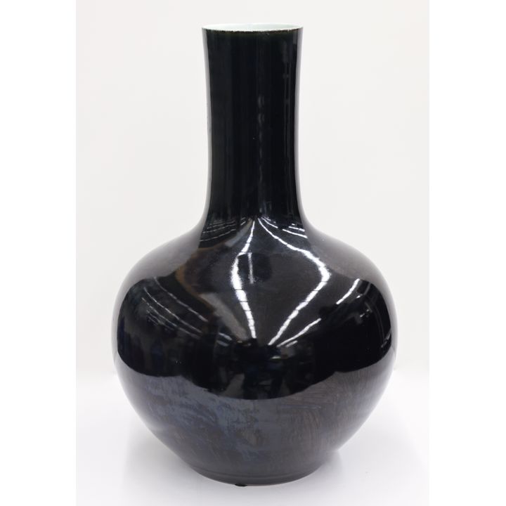 Chinese Mirror Black Monochrome Large Vase