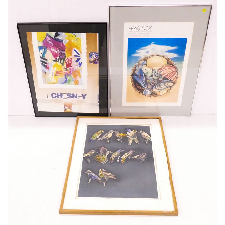 3pc Oregon Art Prints Framed- largest 32x24''