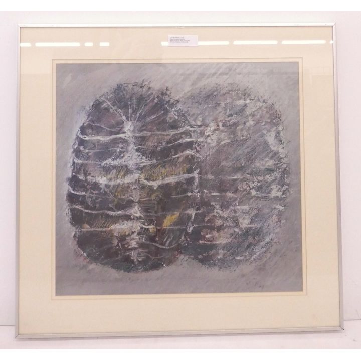 Mary Norberg Abstract Mixed Media on Paper- 27x28'' framed