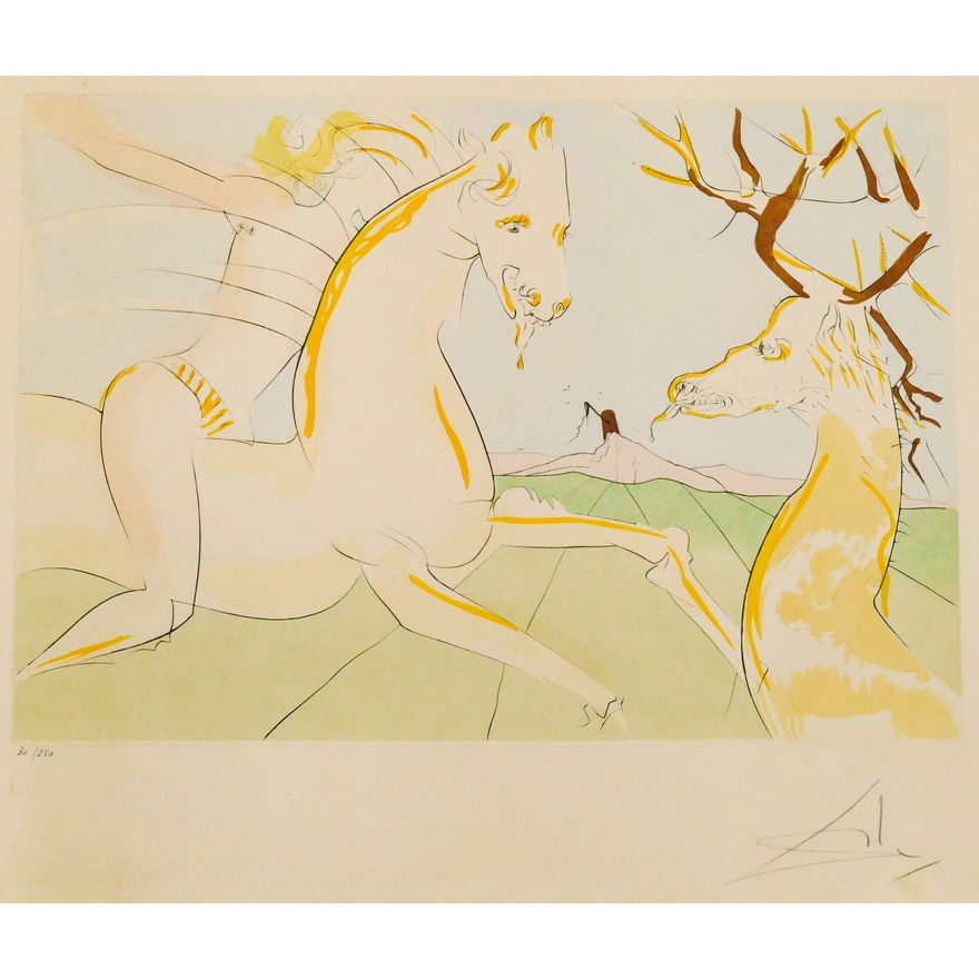 Salvador Dali ''The Horse Wanted to Evenge the Deer'' 1974