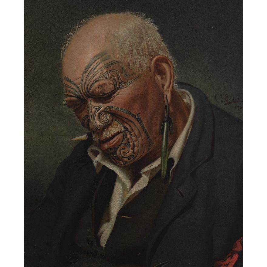 Charles F. Goldie, 'A Hot Day: Wiremu Pātara Te Tuhi (Ngāti Mahuta)'
