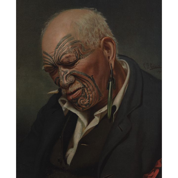 Charles F. Goldie, 'A Hot Day: Wiremu Pātara Te Tuhi (Ngāti Mahuta)'