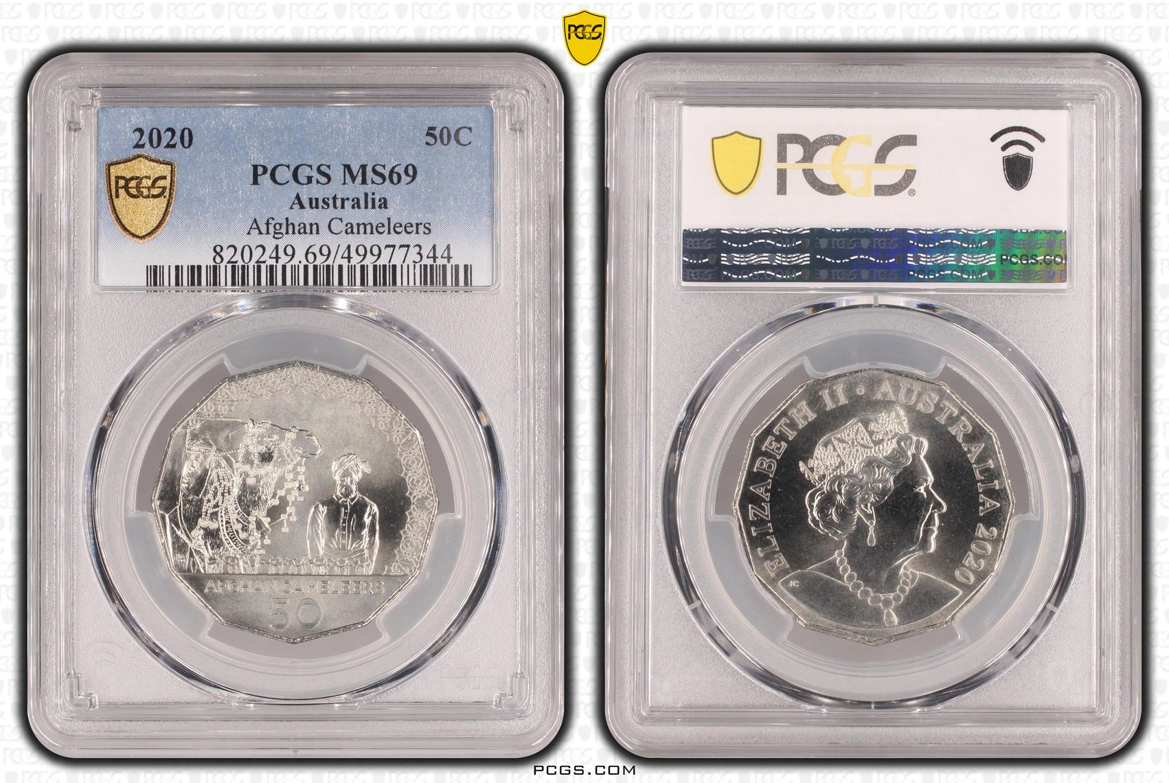 Afghan Cameleers , Fifty Cent, 2020, PCGS MS69