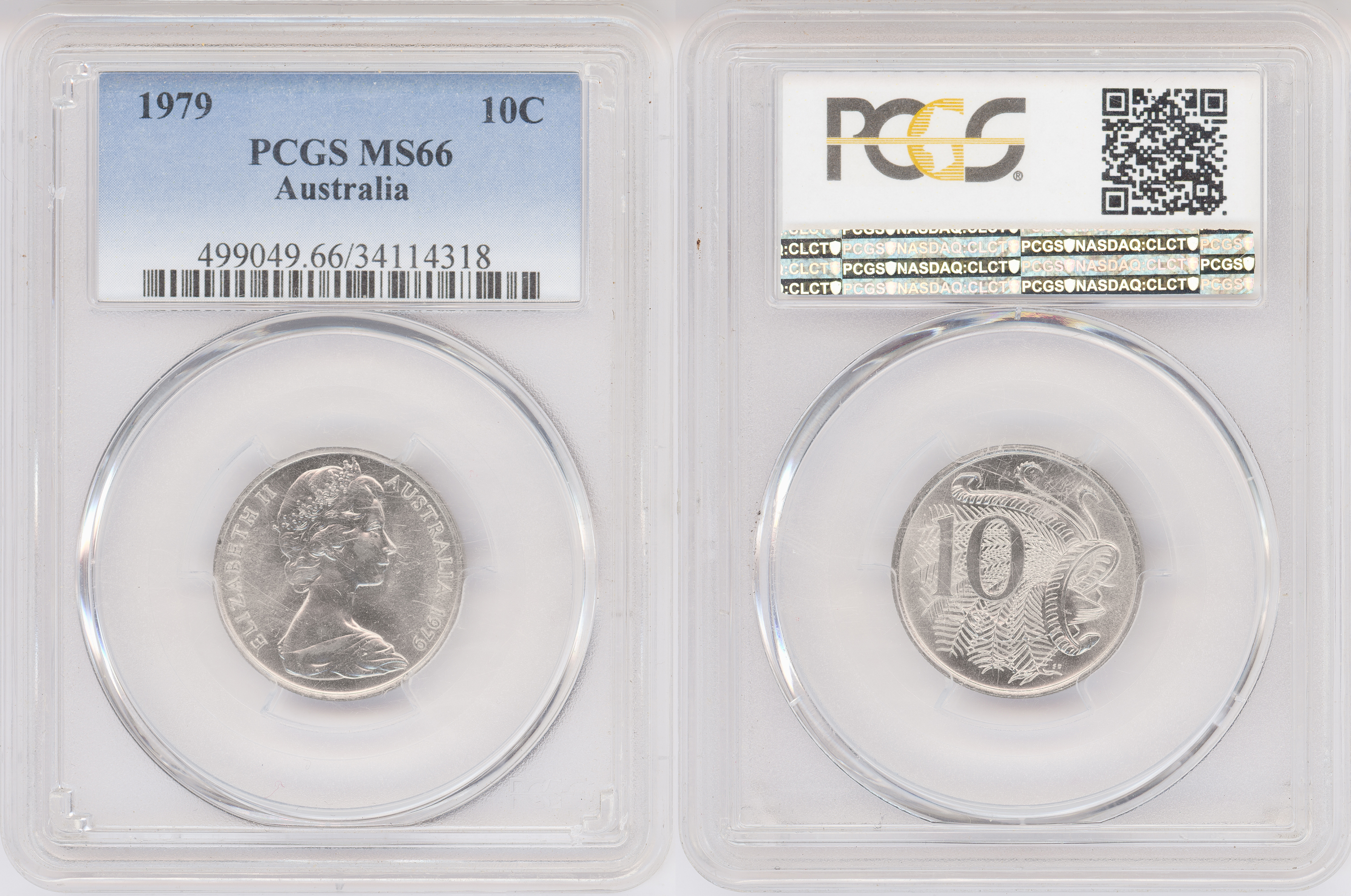 307 · Ten Cent, 1979, PCGS MS66