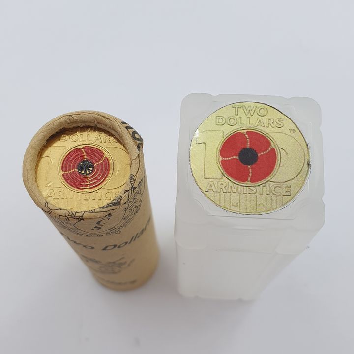 2018 Armistice $2 Coin Security Sealed Roll by ACS (in Tube with Sticker)