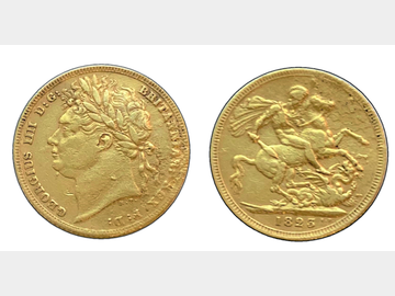 1823 GEORGE IV LAUREL HEAD SOVEREIGN
