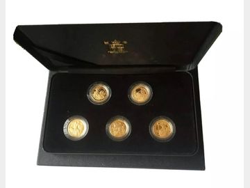 2006 ELIZABETH II BRITANNIA SILHOUETTE SERIES PROOF 1/4oz GOLD 5-COIN SET