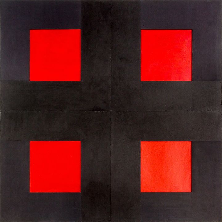 Ralph Hotere, Red Square Four (Human Rights Series)