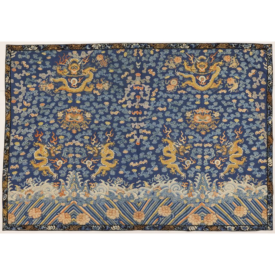 Chinese Imperial Dragon Robe Large Silk Panel