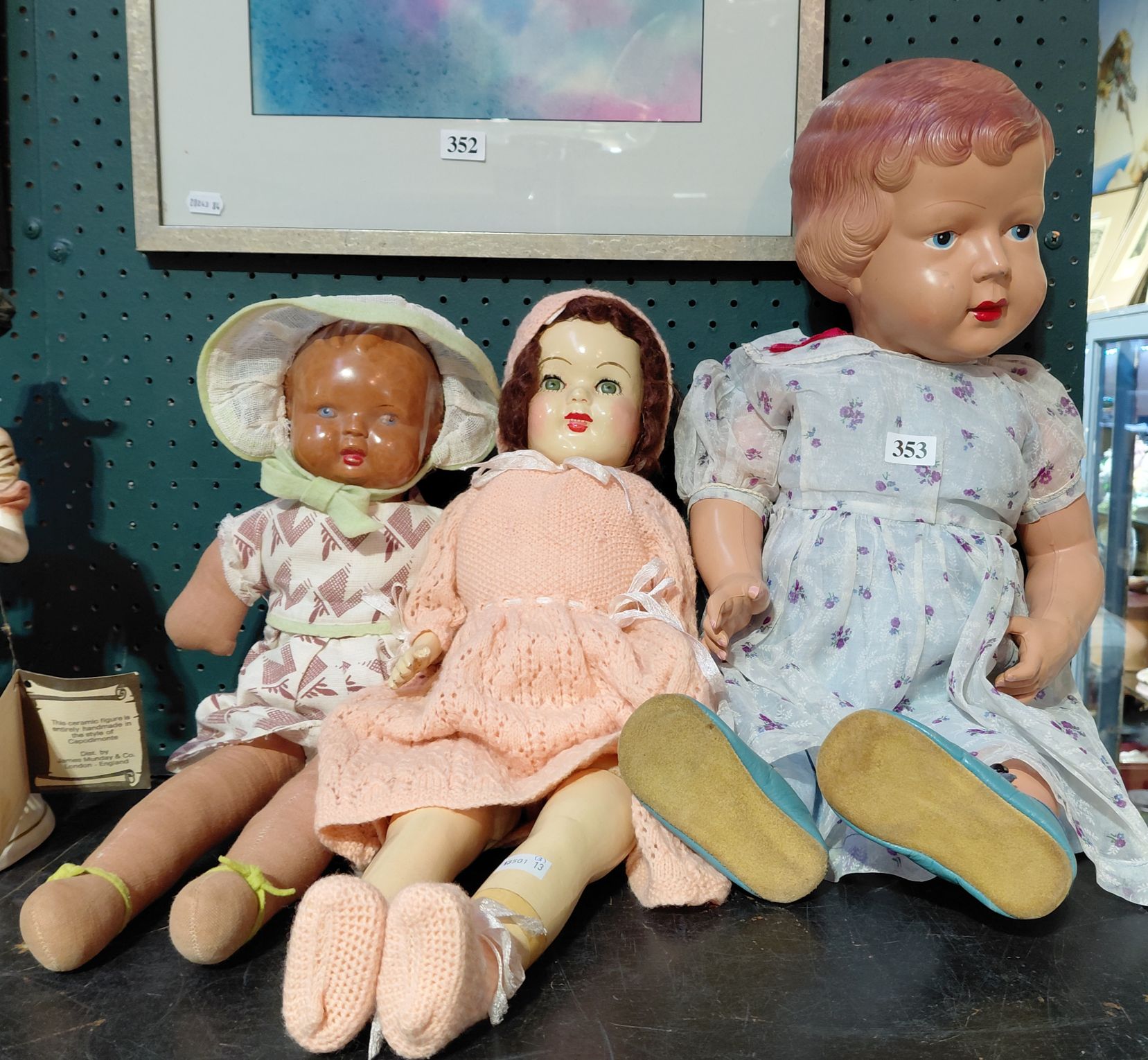 353 · THREE VINTAGE COLLECTORS DOLLS