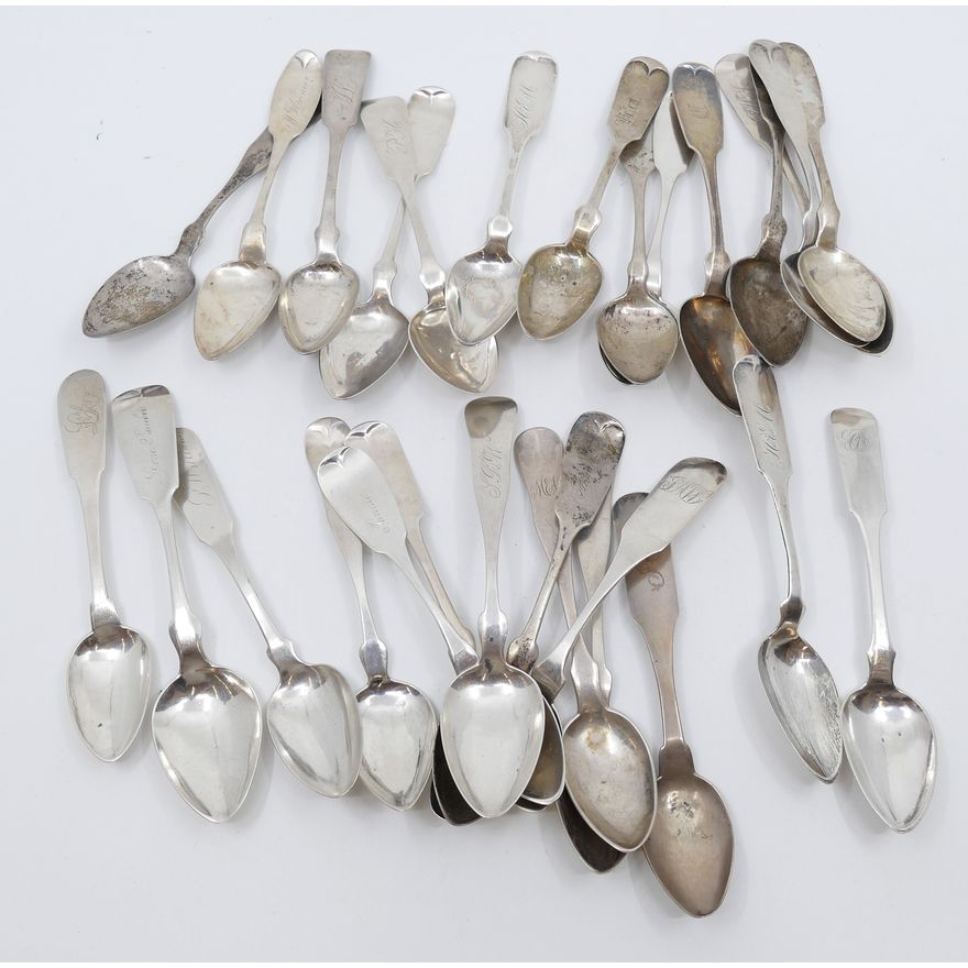 28pc American Coin Silver Spoons- approx 6'' each- 451g TW