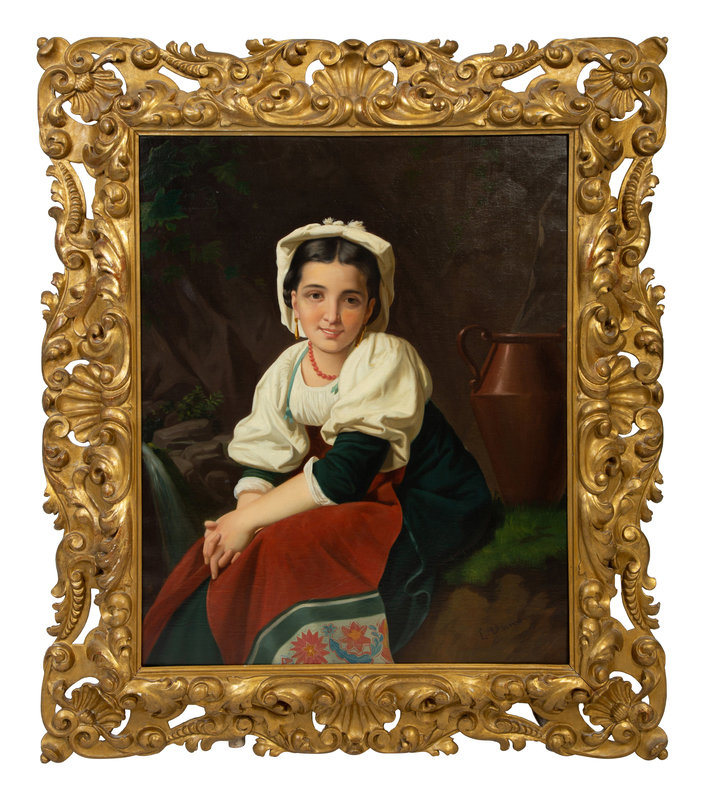 Leopoldo Dumini
(Italian, 19th century)
Portrait of Young Woman