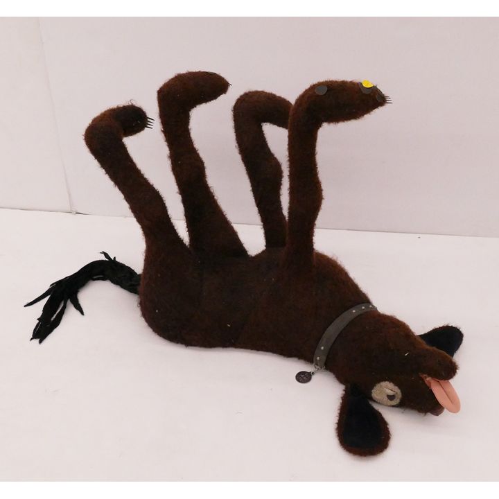 'Out Damn Spot' Wool Dog Floor Sculpture- 22x32''