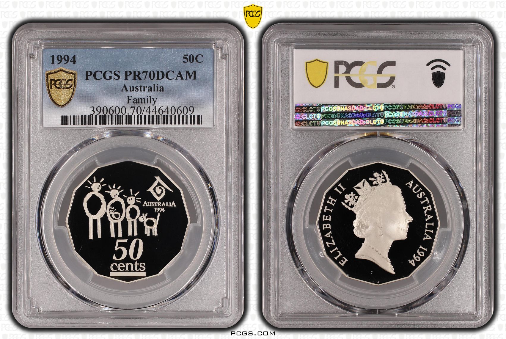 1994 Australia Fifty Cent, 50c Family PCGS - PR70DCAM POP 10/0 -609