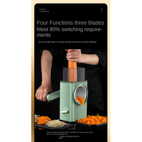 Upgraded Rotary Vegetable Cutter Mandoline Slicer With Large Feed Port Safe and Sturdy Materials|