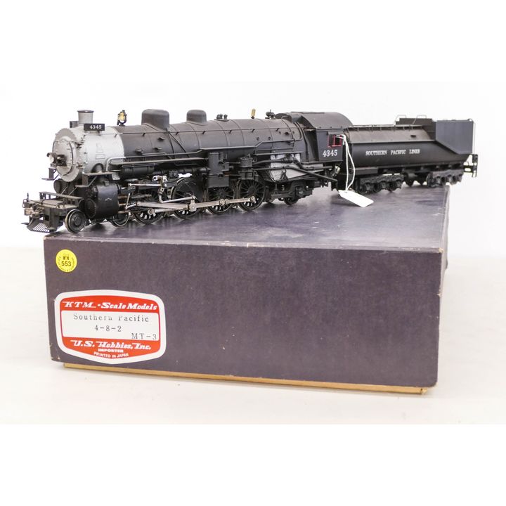 KTM Southern Pacific 4-8-2 MT-3 Engine and Tender O Gauge Scale Model Train with Box- Painted and used