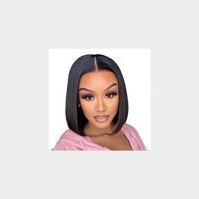 Virgin Human Hair - Glueless Brazilian Full Frontal Bob Wig 10inch 13x4 Glueless Full Frontal Wig- 51745/21908