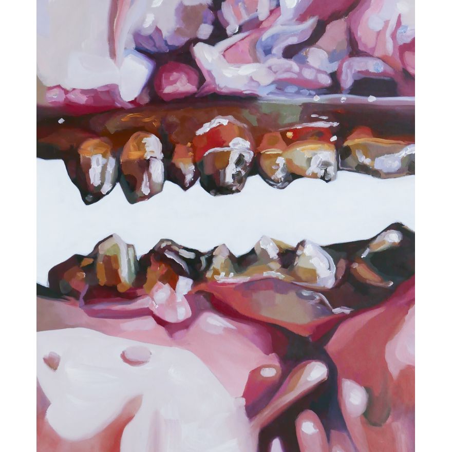 Katlyn Hubner 'Gold Fillings' Oil Painting, 2021