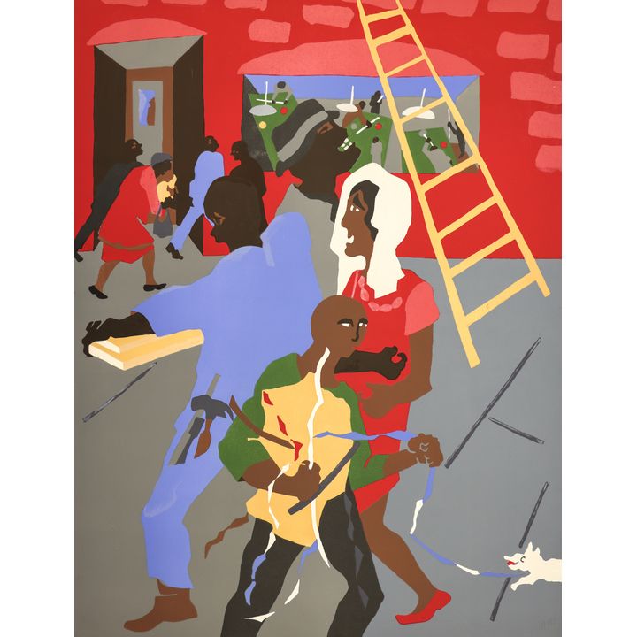 Jacob Lawrence ''On the Way'' 1990 Lithograph