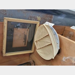 Limited Edition Lithograph Boat framed sketch and platter