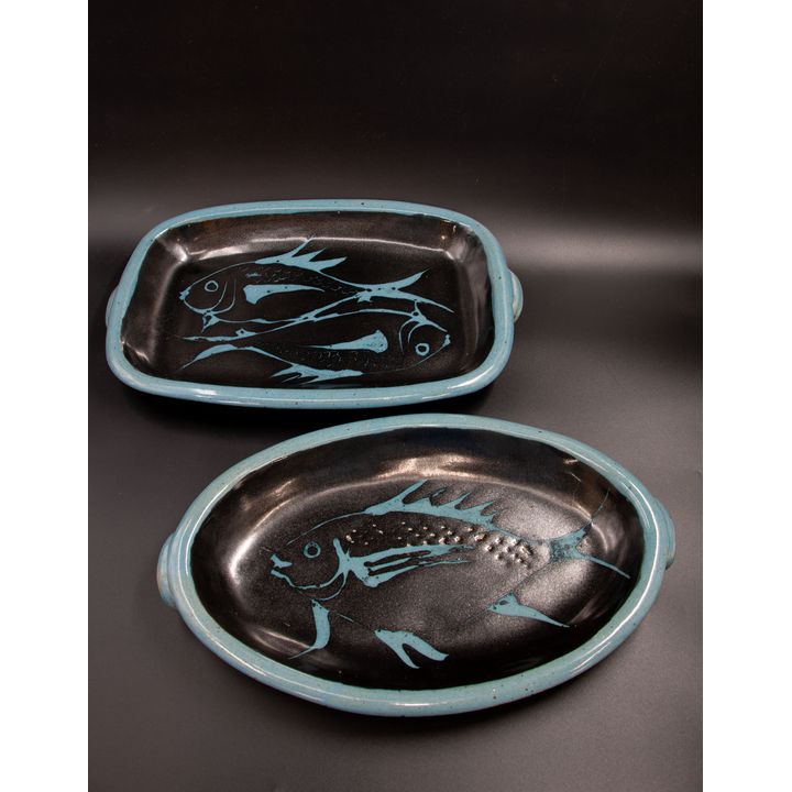 Peter Stichbury - Two oval platters