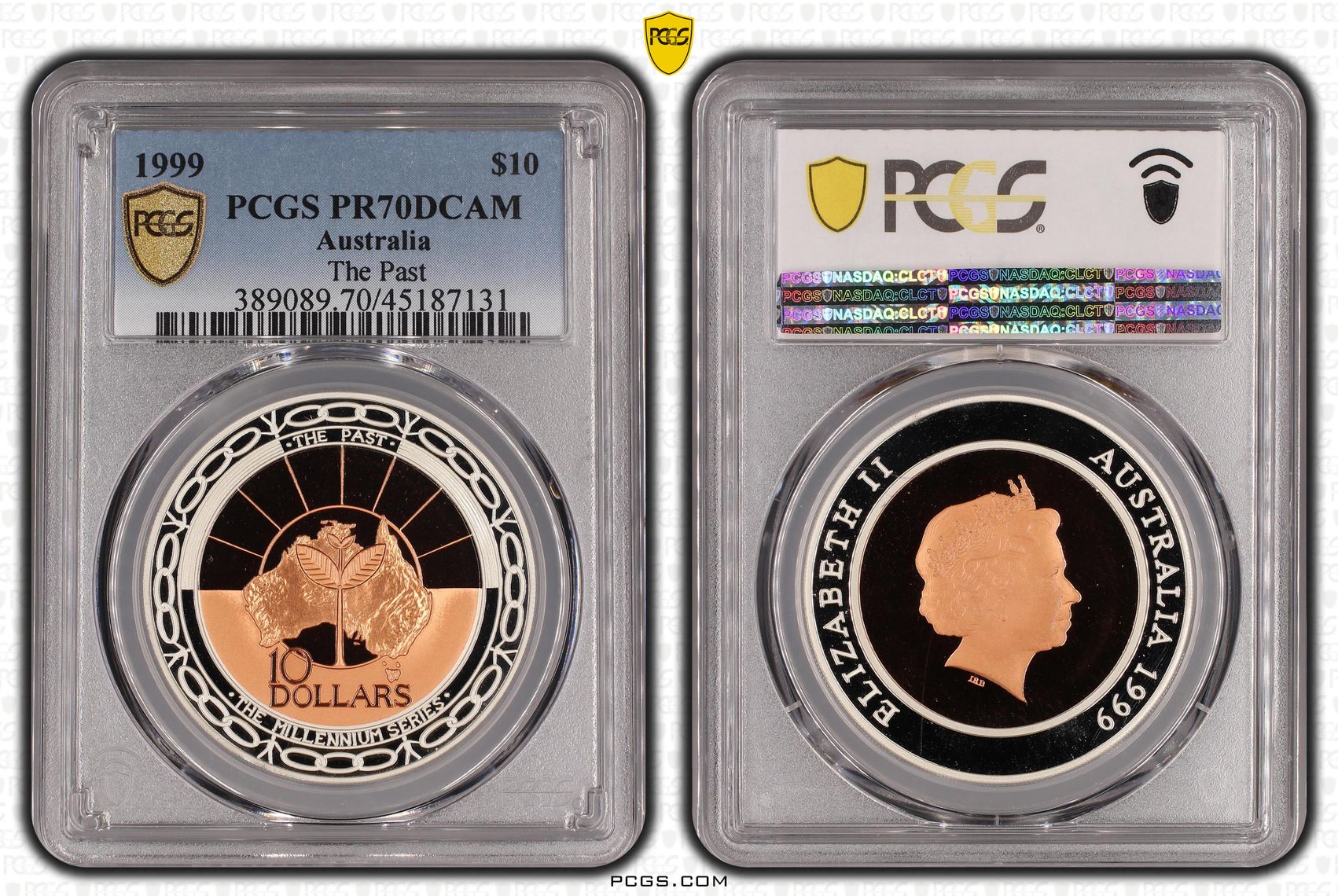 1999 Australia Ten Dollar, $10 The Past PCGS - PR70DCAM POP 23/0 -131