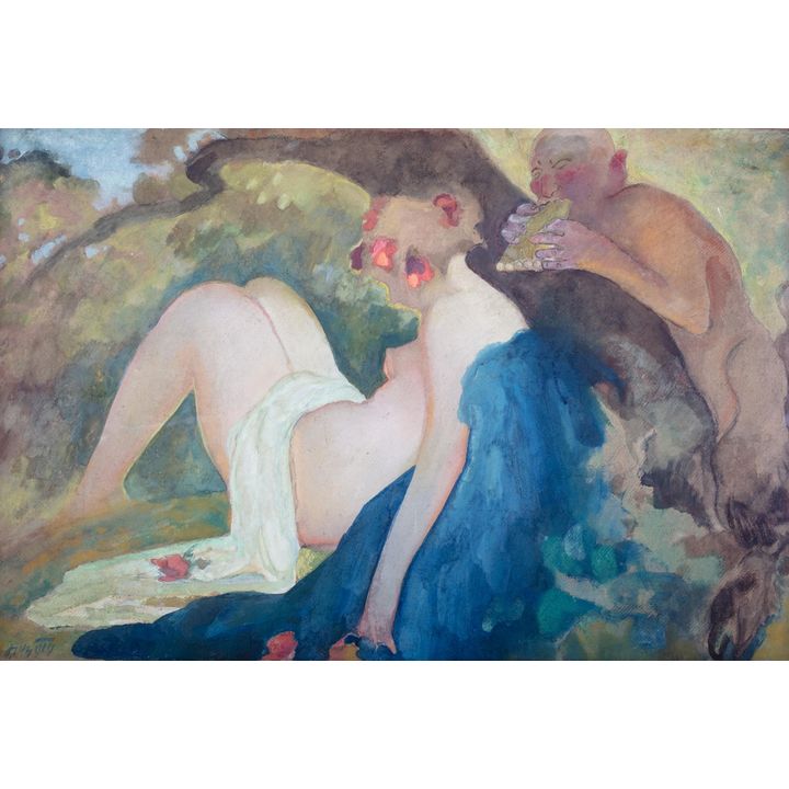 Kazimierz Sichulski | Nimfa i satyr, 1919 r.