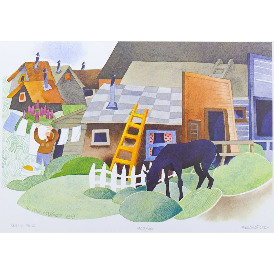 Rie Munoz ''Atlin B.C.'' 1989 Signed Print