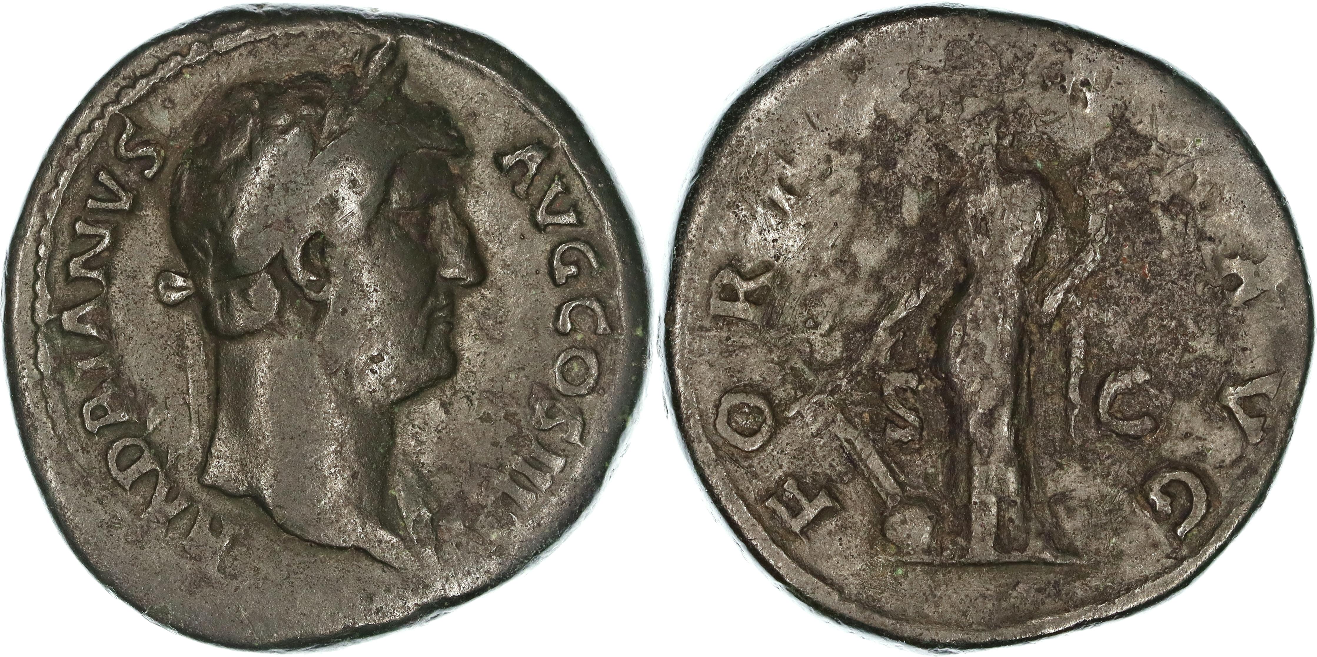 Roman Empire, Hadrian, Æ As, 134-138 AD, gF-nVF
