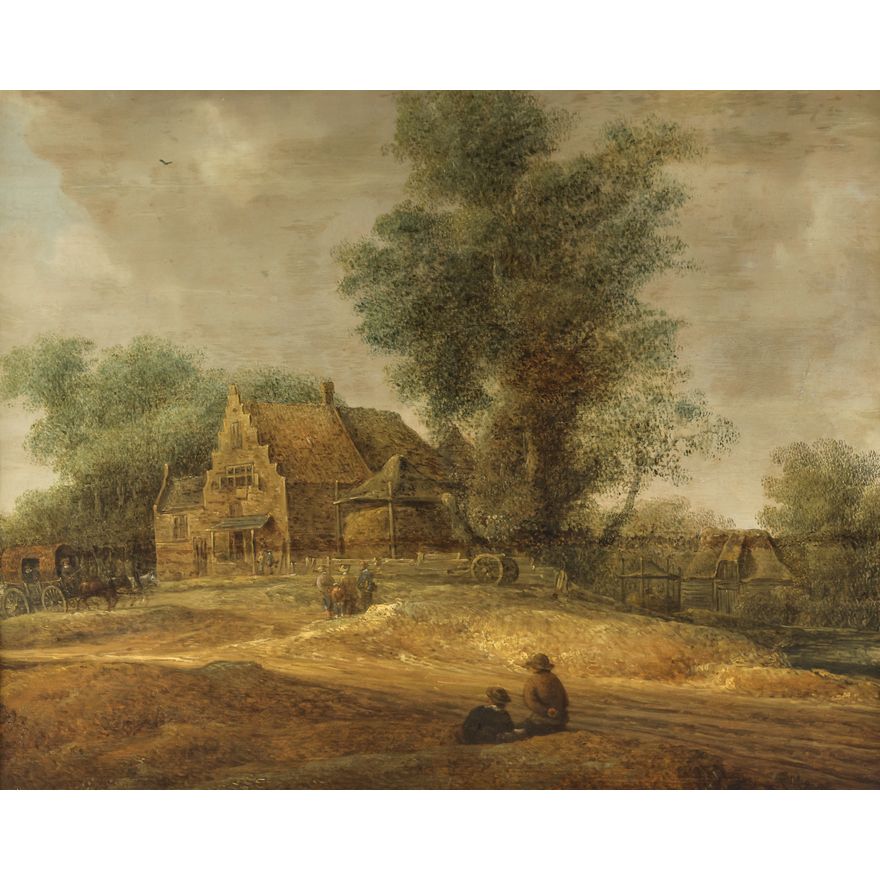 Jan Josefsz Van Goyen ''Landscape with Farmstead'' Oil