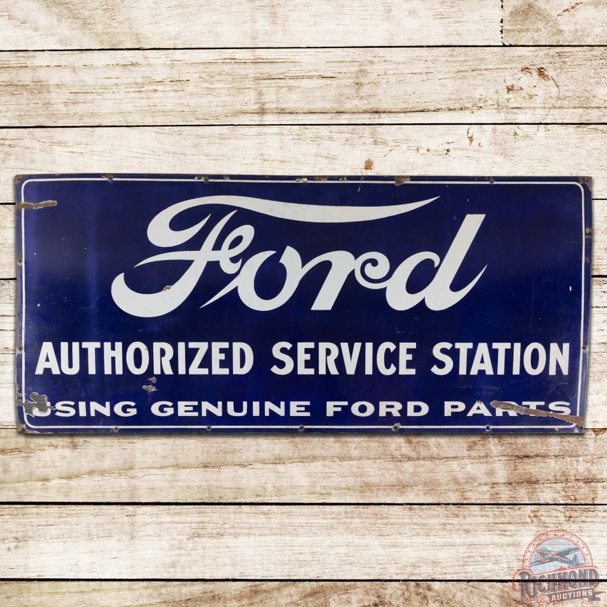 Ford Authorized Service Genuine Parts SS Porcelain Sign