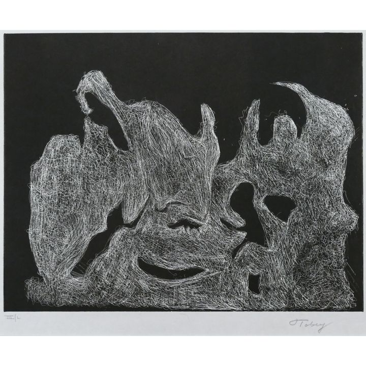 Mark Tobey ''The Awakening Night'' 1974 Etching