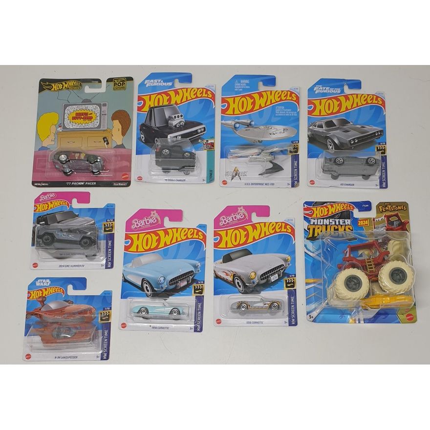 Hot Wheels Die Cast Vehicles (x9)