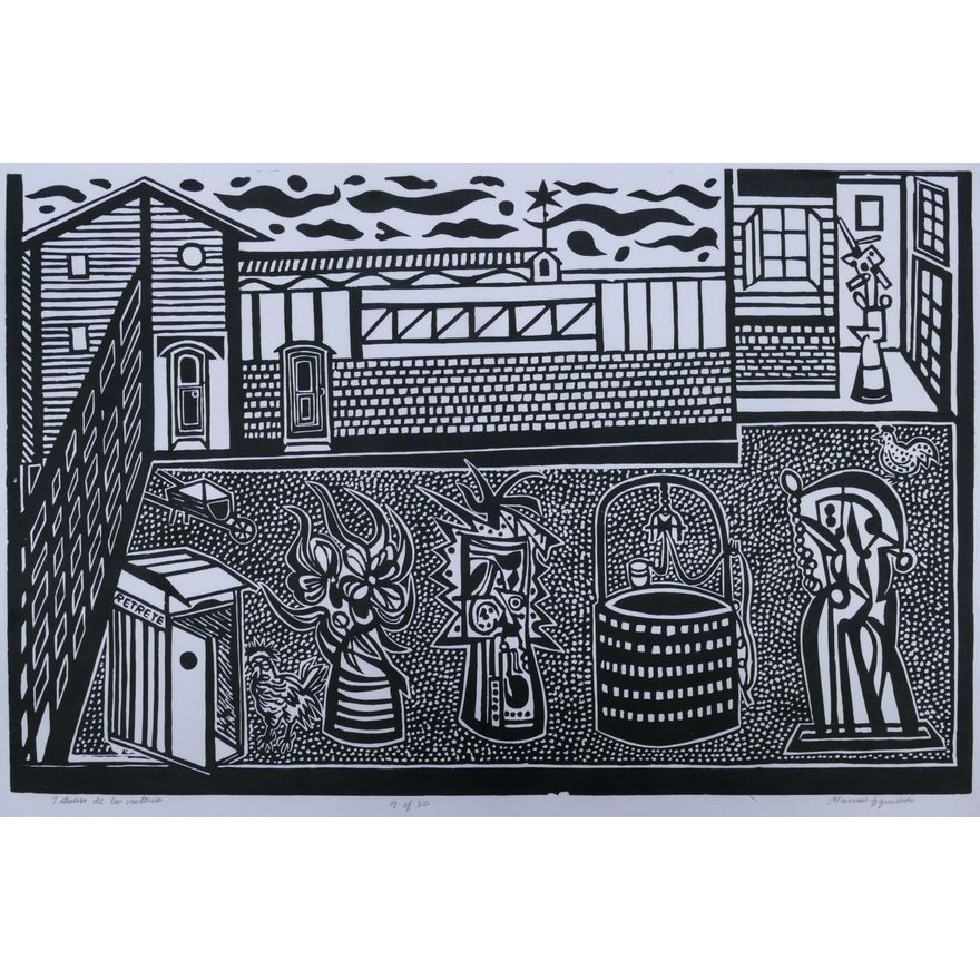 Manuel Izquierdo ''Tetuan de las Victorias'' Linocut