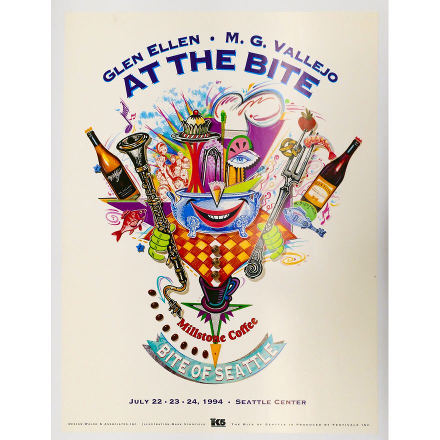 Vintage 1994 Bite of Seattle Poster 24'' x 18''