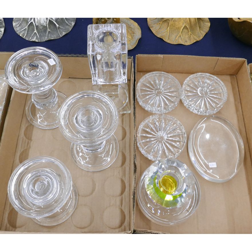 2 Boxes Crystal Candle Stands- 11pc total