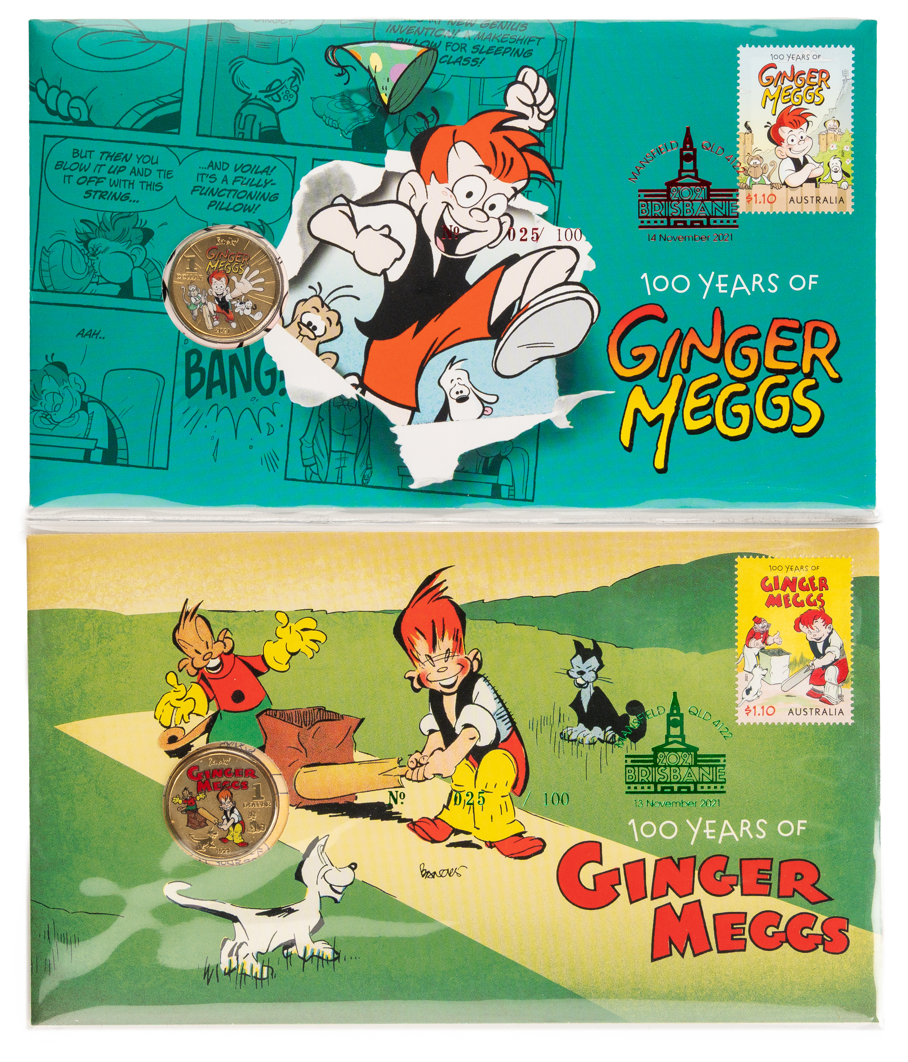 170 · 100 Years of Ginger Meggs - Brisbane Show Issue, One Dollar, 2021,  UNC