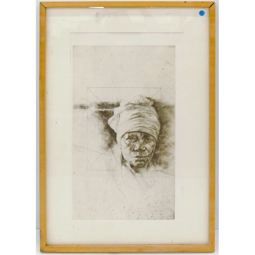 Trevour Southey ''Nanny'' Etching Framed 33.75''x23.5''