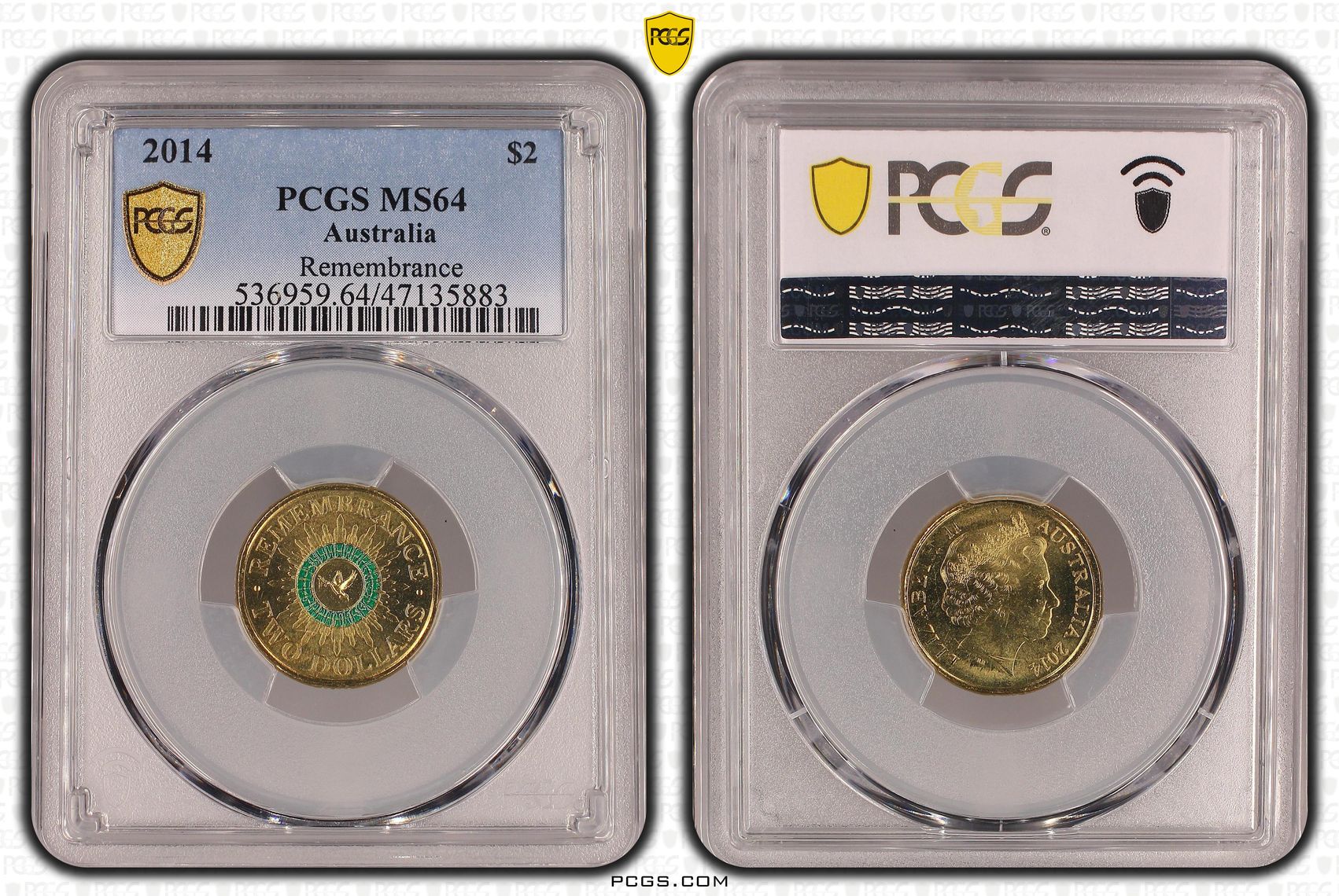 Remembrance - Colorized , Two Dollar, 2014, PCGS MS64