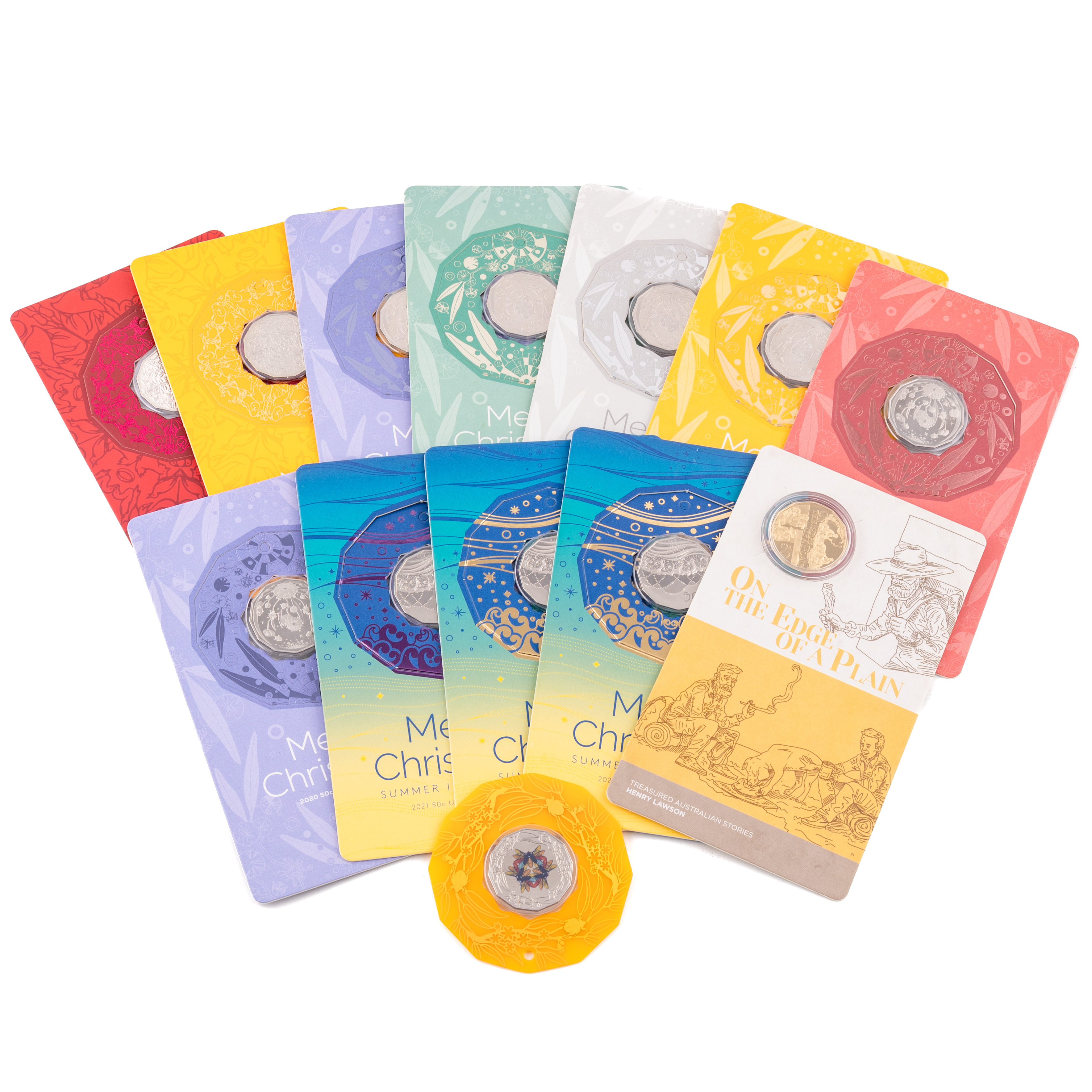 Elizabeth II, Merry Christmas Carded, Fifty Cents, 2019 - 2021, UNC
