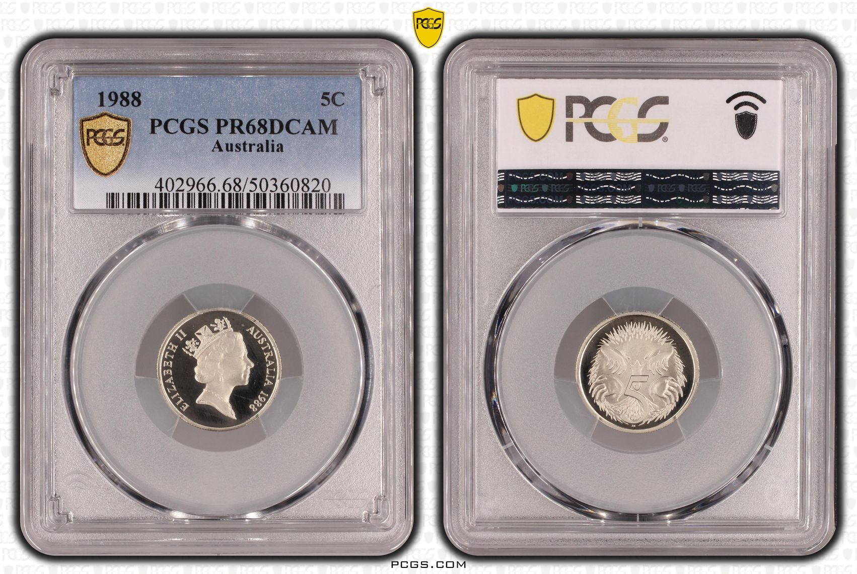 Five Cent, 1988, PCGS PR68DCAM