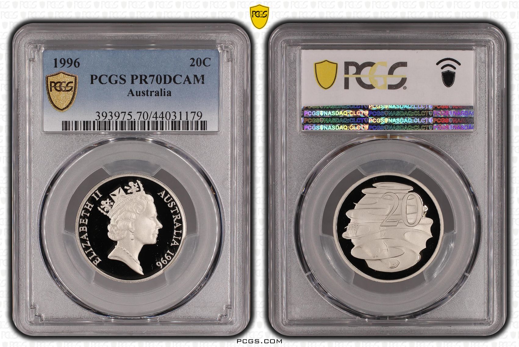 1996 Australia Twenty Cent, 20c Proof PCGS - PR70DCAM POP 7/0 -179