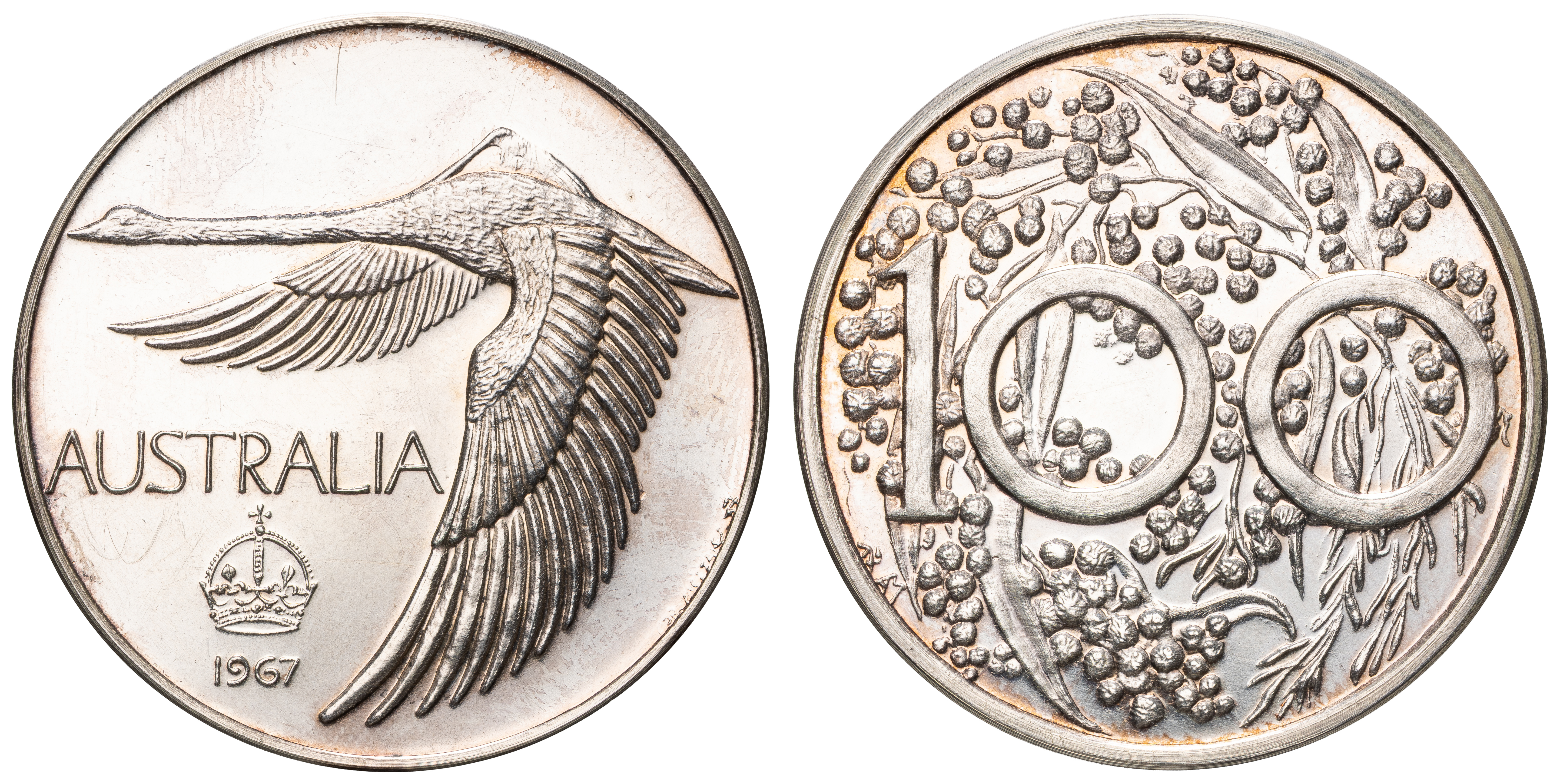 166 · Swan Dollar, 1967, UNC