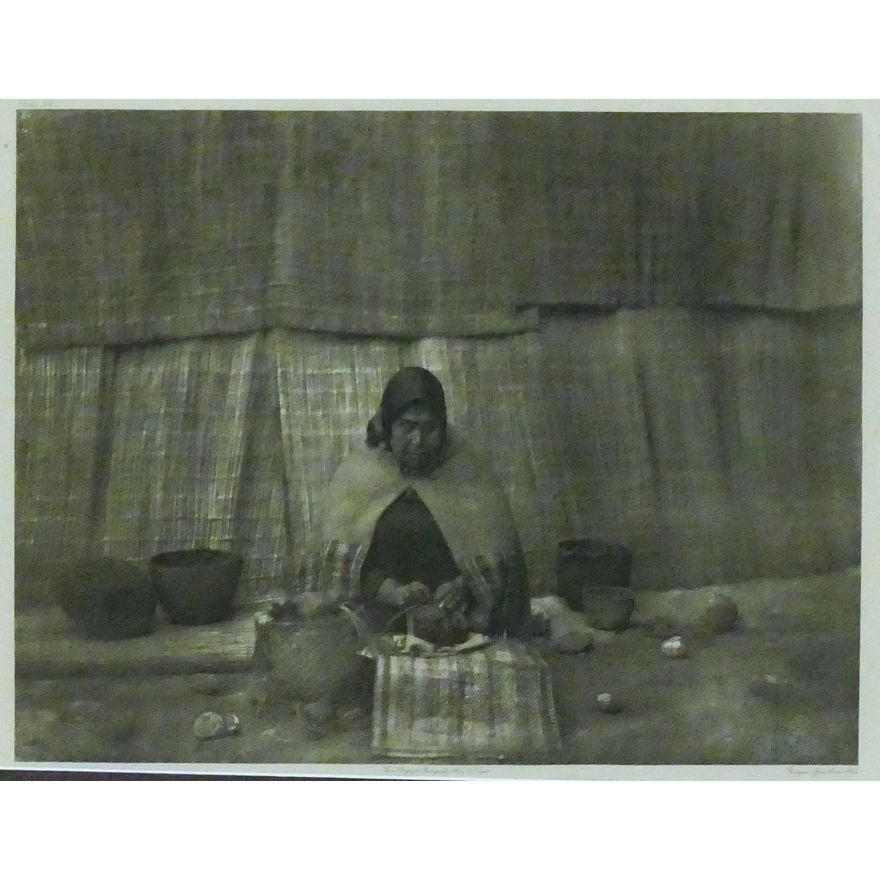 Antique Edward Curtis ''Basket Maker'' (Plate 310) Large Photogravure