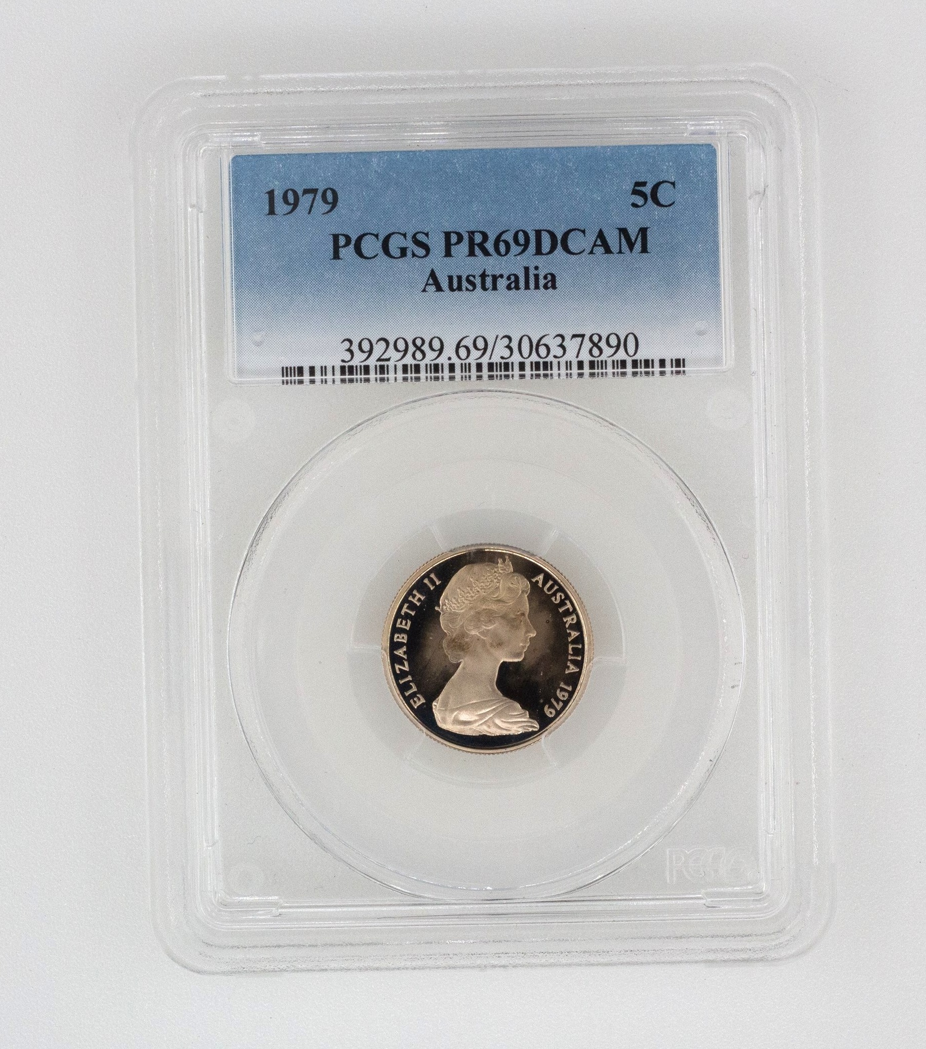 Elizabeth II, Five Cent, PR69DCAM , 1979