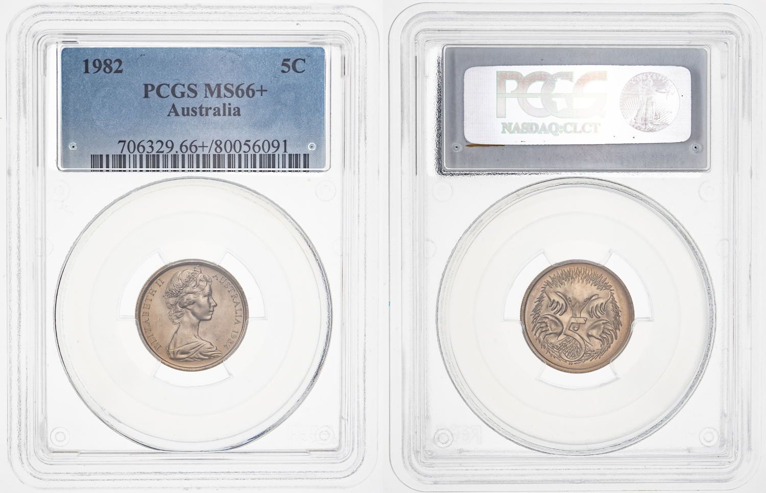 Five Cent, 1982, PCGS MS 66+