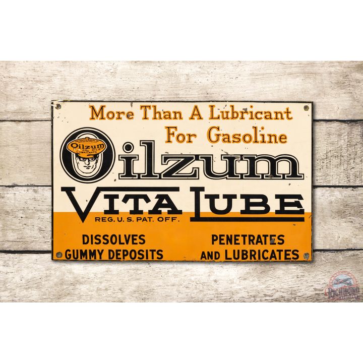 Oilzum Vita Lube Tin Sign TAC 6.5